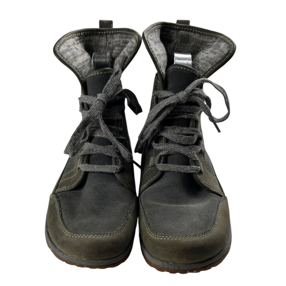 Chaco Women's Gray Waterproof Leather Ankle Boots Wool Collar Size 8 Outdoor - Picture 4 of 16